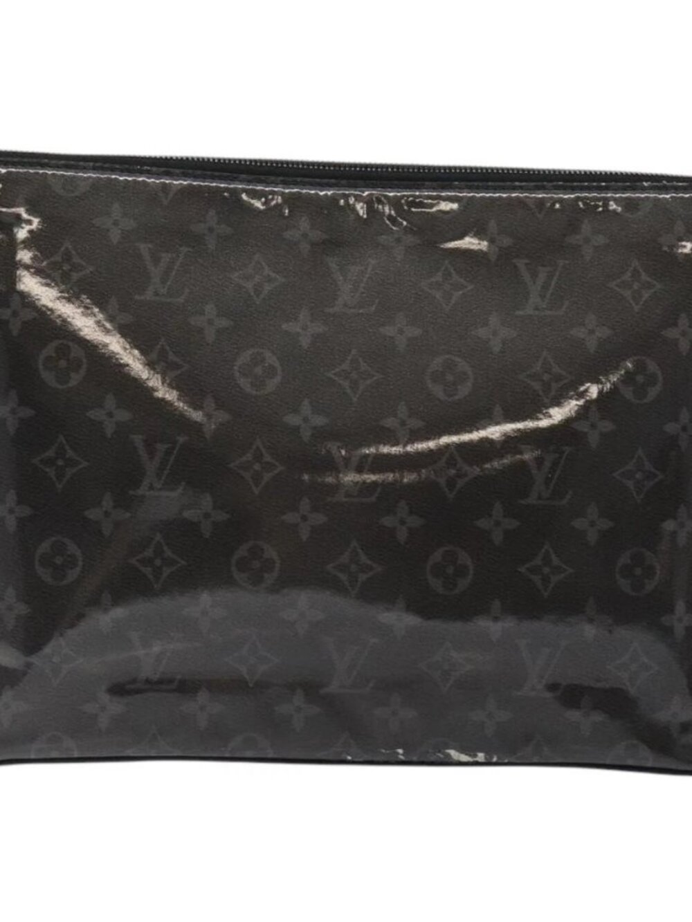 LOUIS VUITTON Eclipse Glaze Pochette Cosmos Clutch Bag M63373 LV Auth BA2380 - Picture 2 of 14